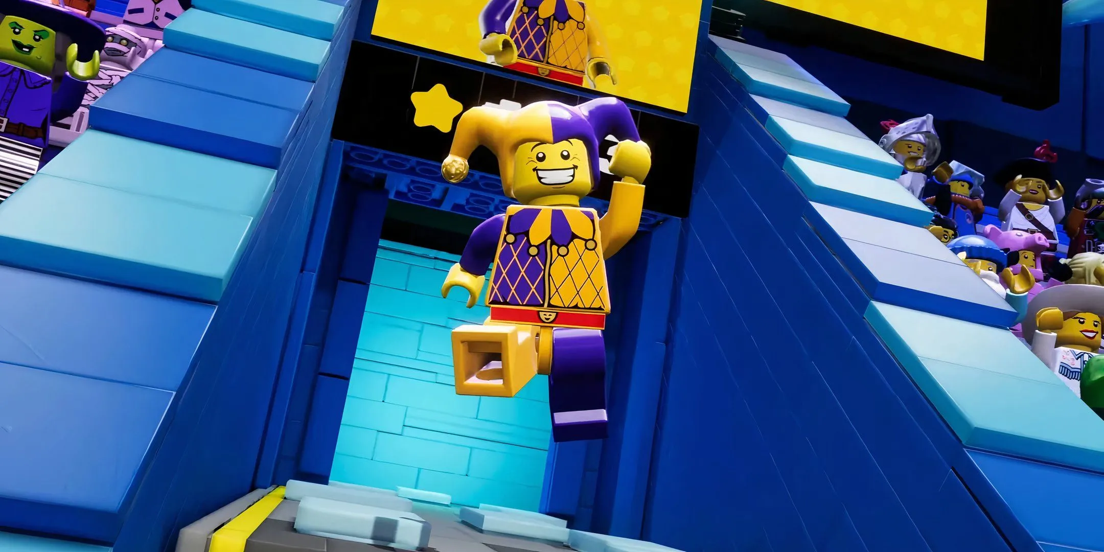 Nhân vật Lego jester trong game tiệc tùng Lego Party ra mắt tại SGF 2025
