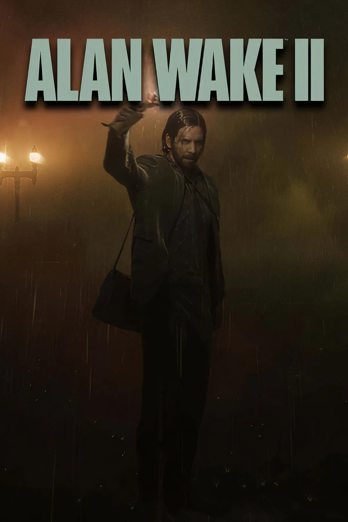 Alan Wake và Saga Anderson trong Alan Wake 2 với ánh sáng kỳ ảo