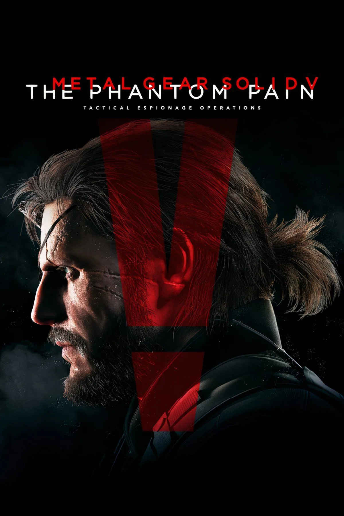 Ảnh bìa chính thức của Metal Gear Solid 5: The Phantom Pain, tựa game hành động lén lút nổi tiếng.
