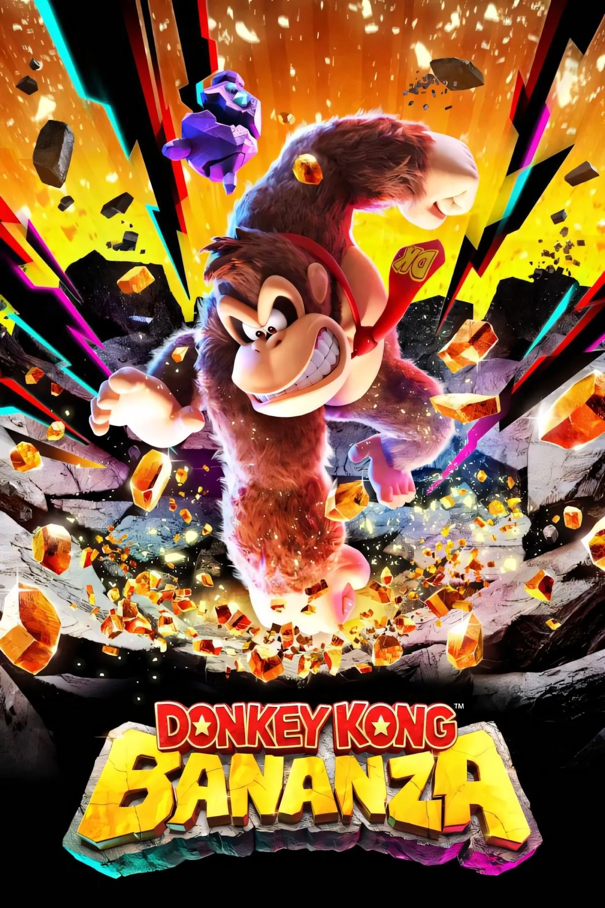 Bìa game Donkey Kong Bananza, biểu tượng của cuộc phiêu lưu hấp dẫn và nội dung game phong phú