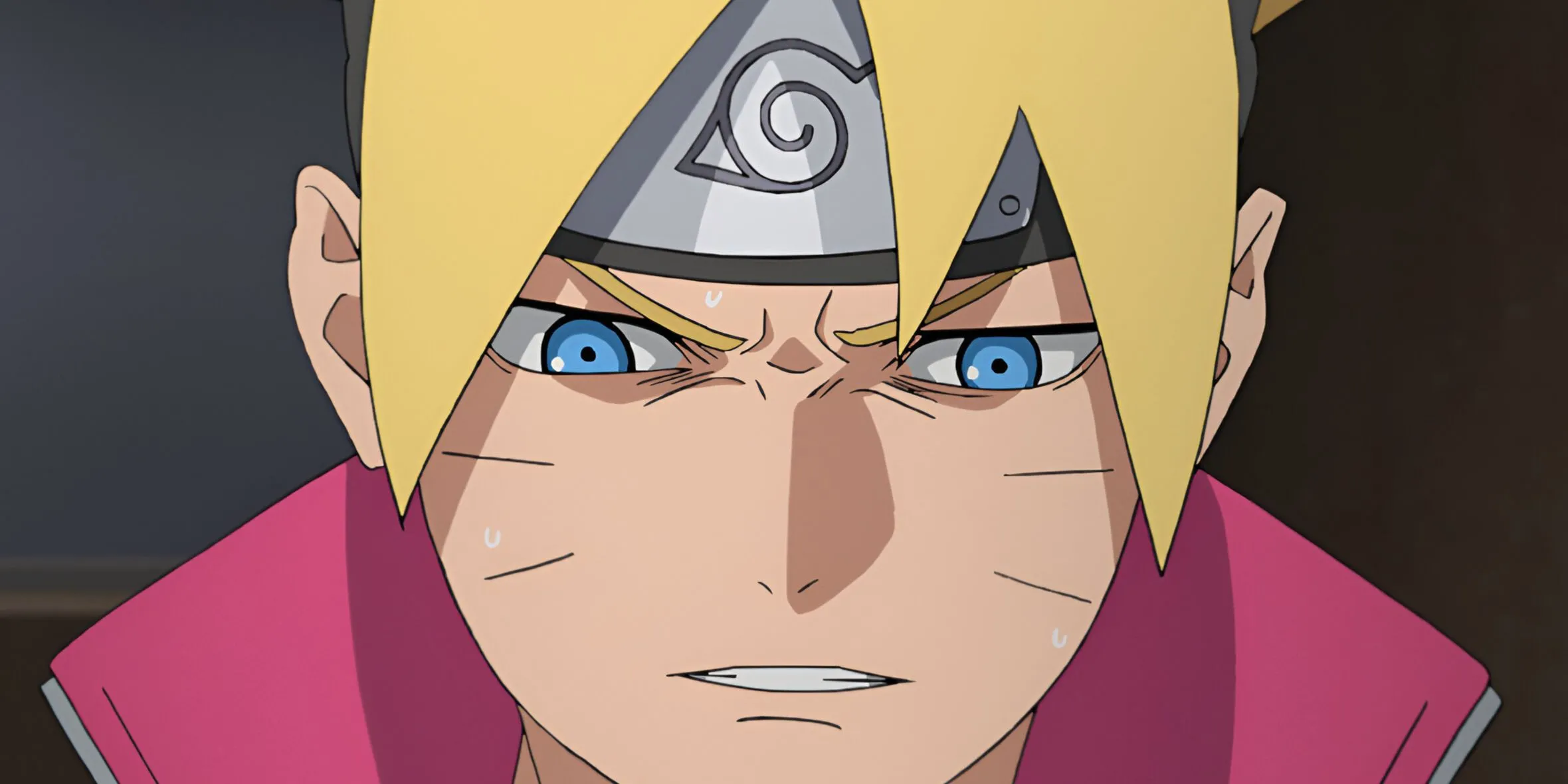 Boruto Uzumaki với biểu cảm suy tư, đối mặt với những thách thức mới trên con đường trở thành anh hùng.