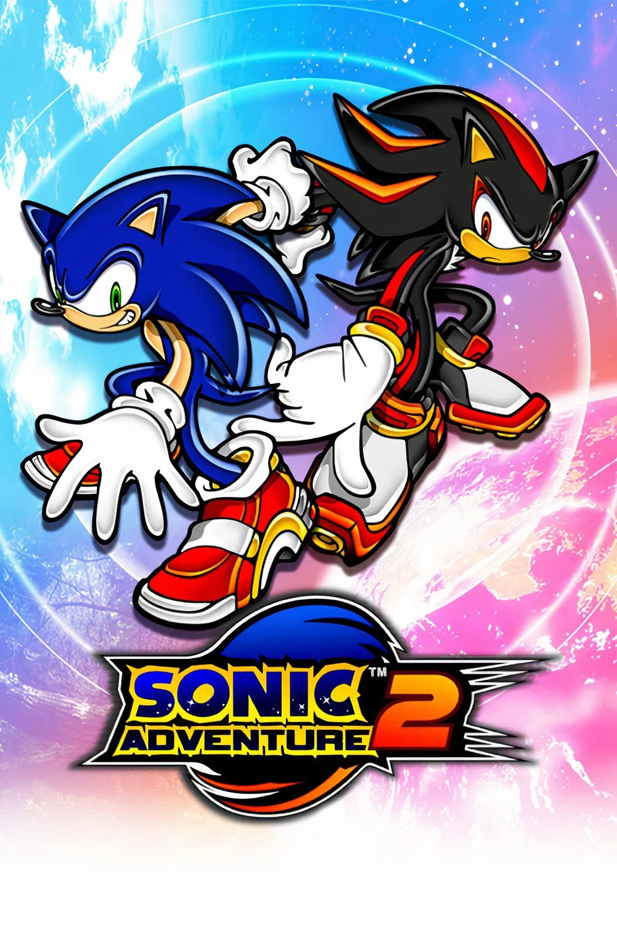 Các nhân vật chủ chốt trong Sonic Adventure 2 thể hiện sự đối đầu kịch tính.