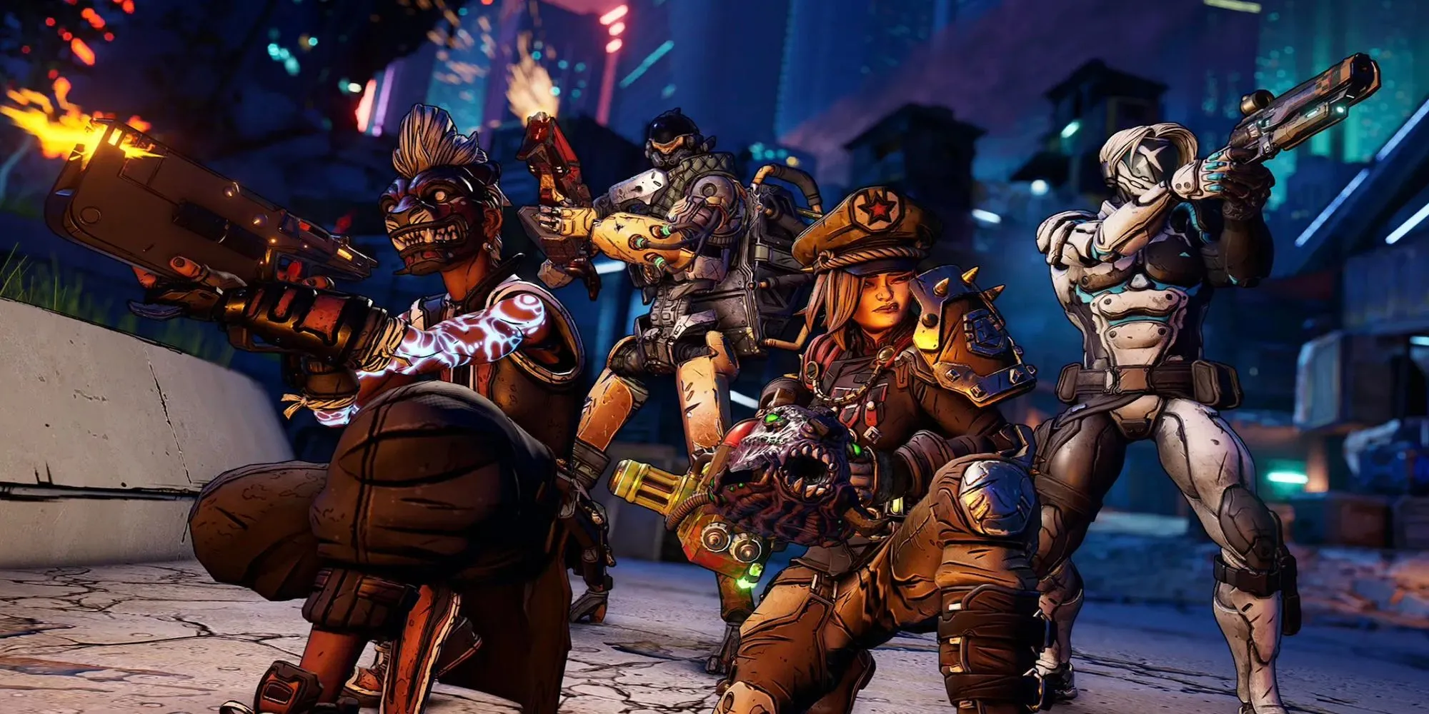 Các nhân vật trong Borderlands 3 cầm nhiều loại vũ khí khác nhau