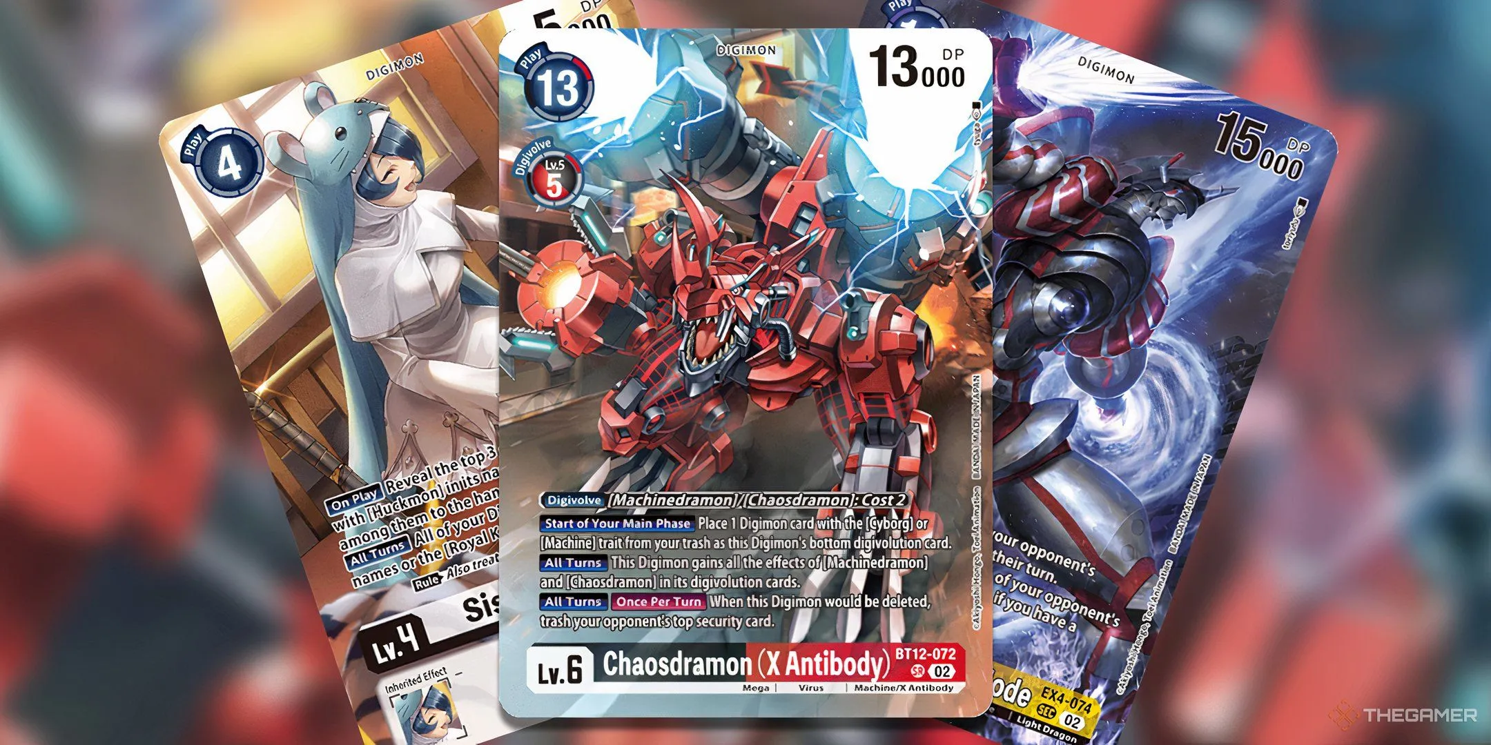 Các thẻ bài Digimon quý hiếm gồm Sistermon Ciel, Chaosdramon và ShineGreymon Ruin Mode từ bộ Special Limited Set