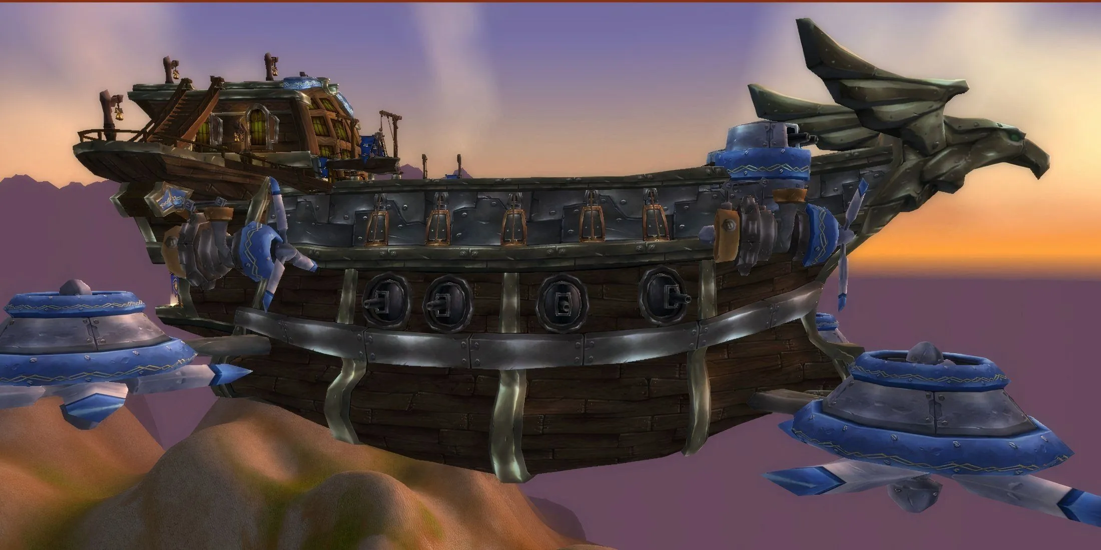 Chiến hạm Skyfire của phe Alliance trên đường đến Pandaria, biểu tượng của hy vọng.