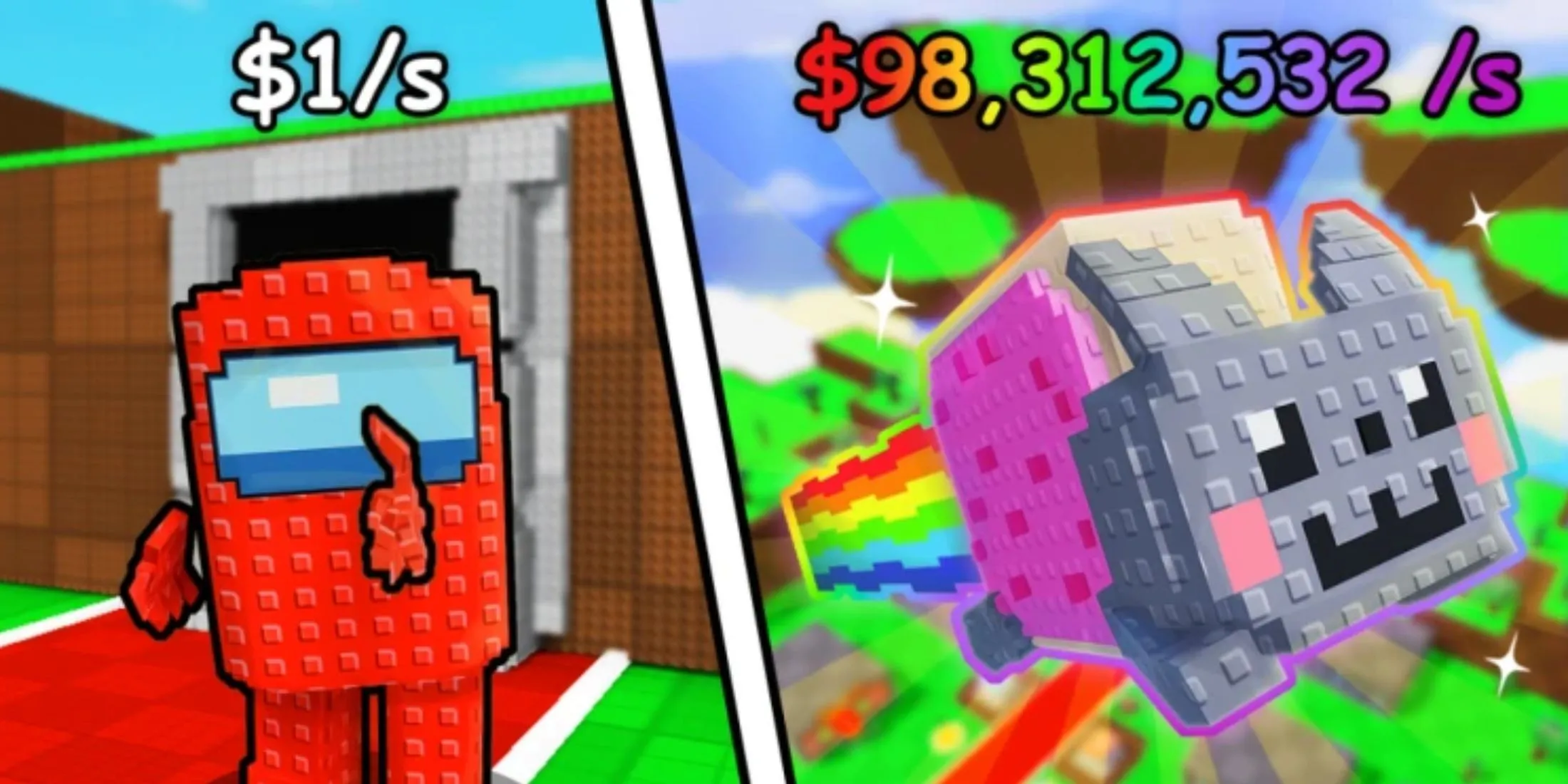 Cộng đồng game thủ Steal a Meme cùng các nhân vật meme trên nền tảng Roblox