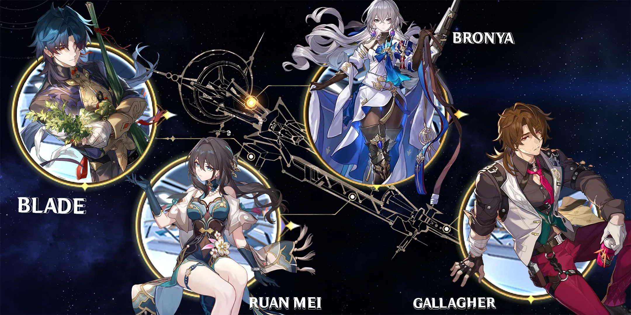 Đội hình Blade với Ruan Mei, Bronya và Gallagher, mang đến lựa chọn hỗ trợ mạnh mẽ cho game thủ Honkai Star Rail