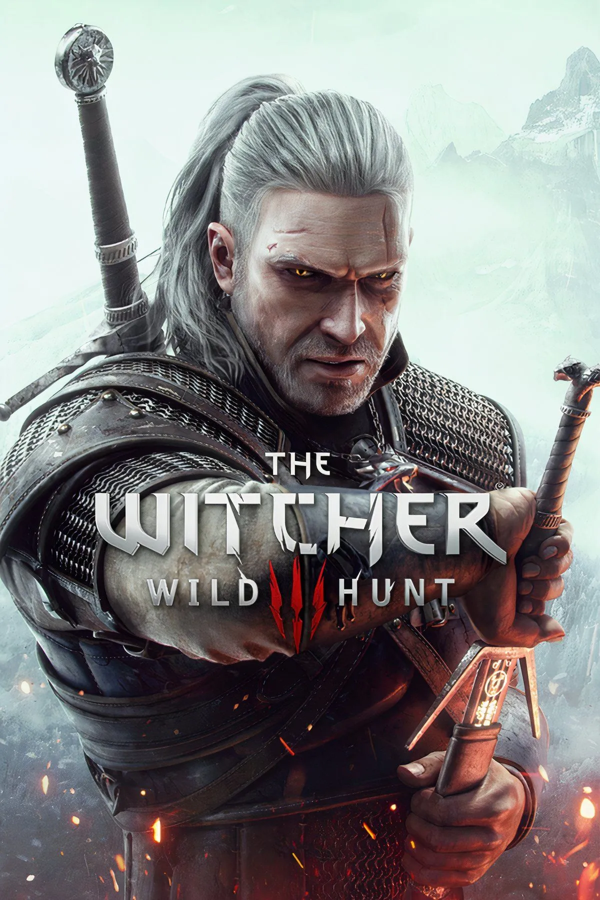 Geralt chiến đấu với quái vật trong The Witcher 3: Wild Hunt, thể hiện đồ họa Next-Gen Update và môi trường chi tiết