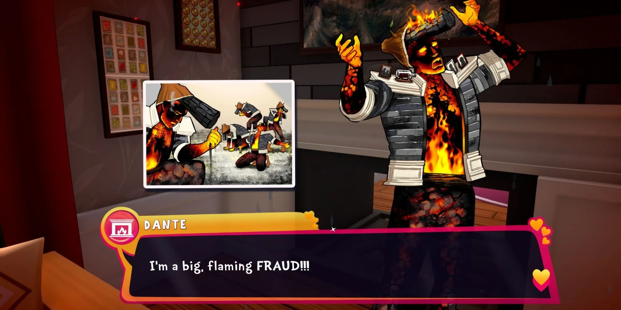 Giao diện di chuyển trong game Date Everything, hiển thị mũi tên điều hướng và các điểm tương tác.
