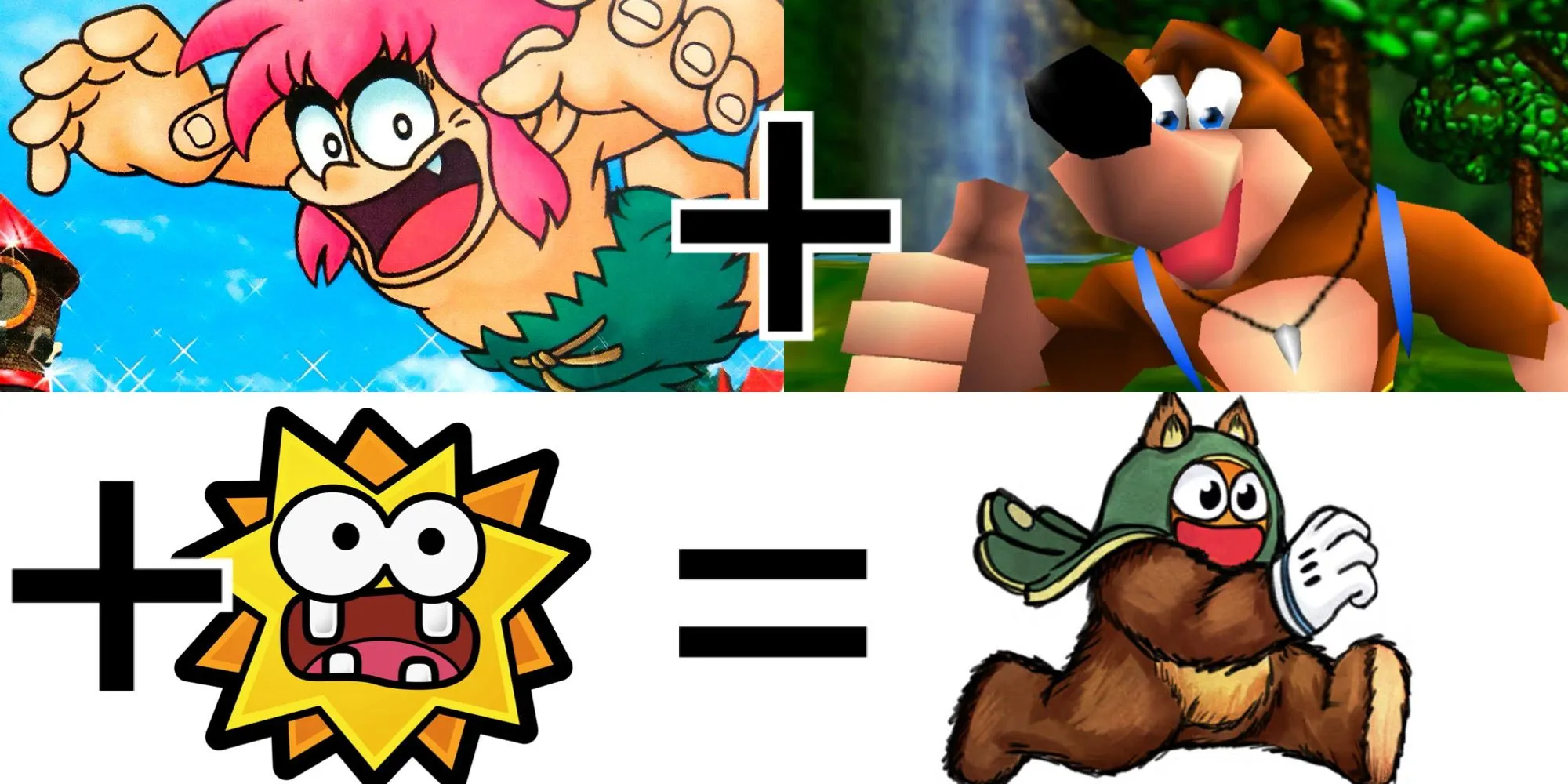 Hậu duệ của Tomba, Banjo và Fuzzy trong game Ruffy and the Riverside