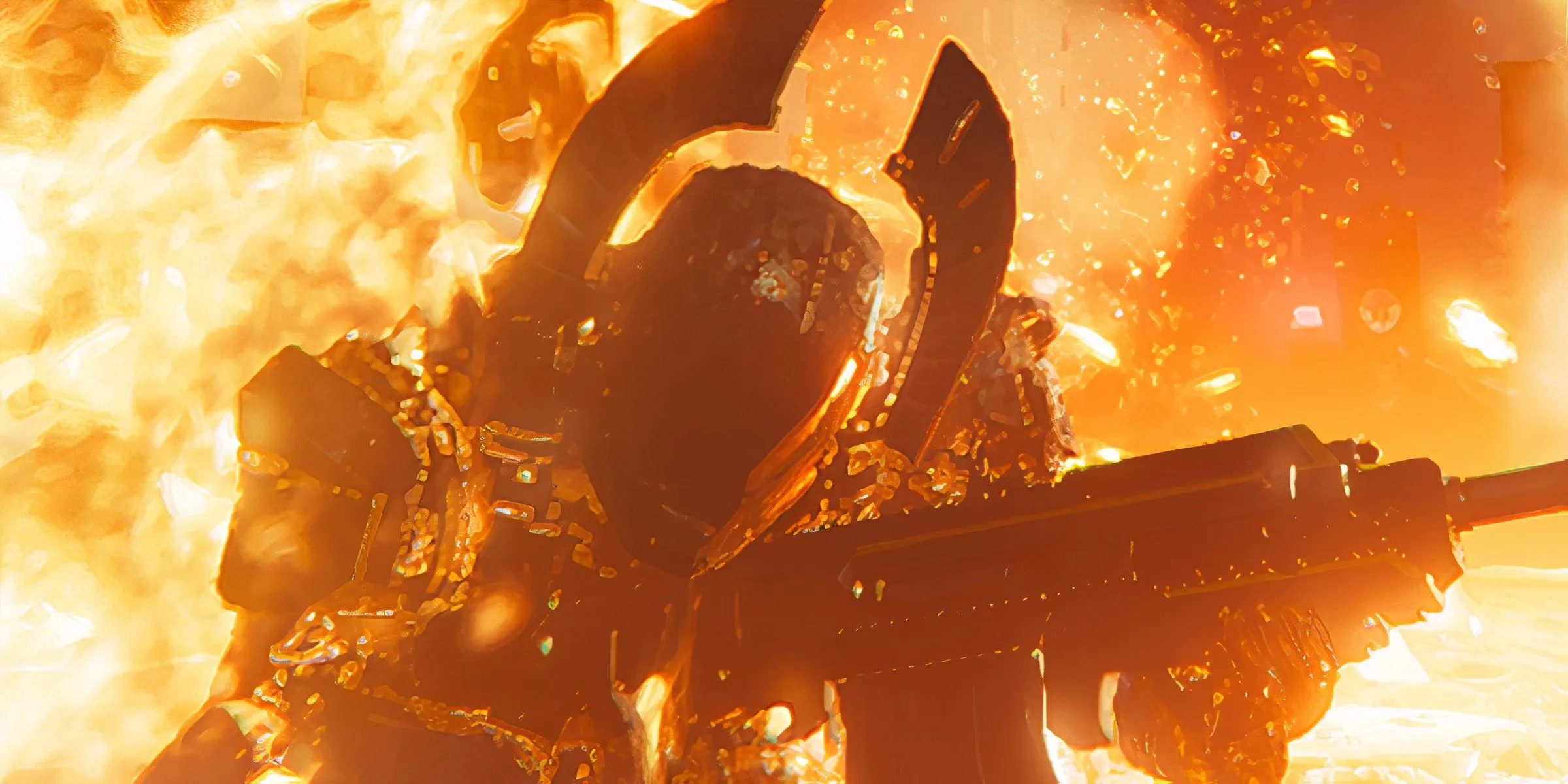 Helldivers 2 Incineration Corps đối đầu với robot trong thành phố