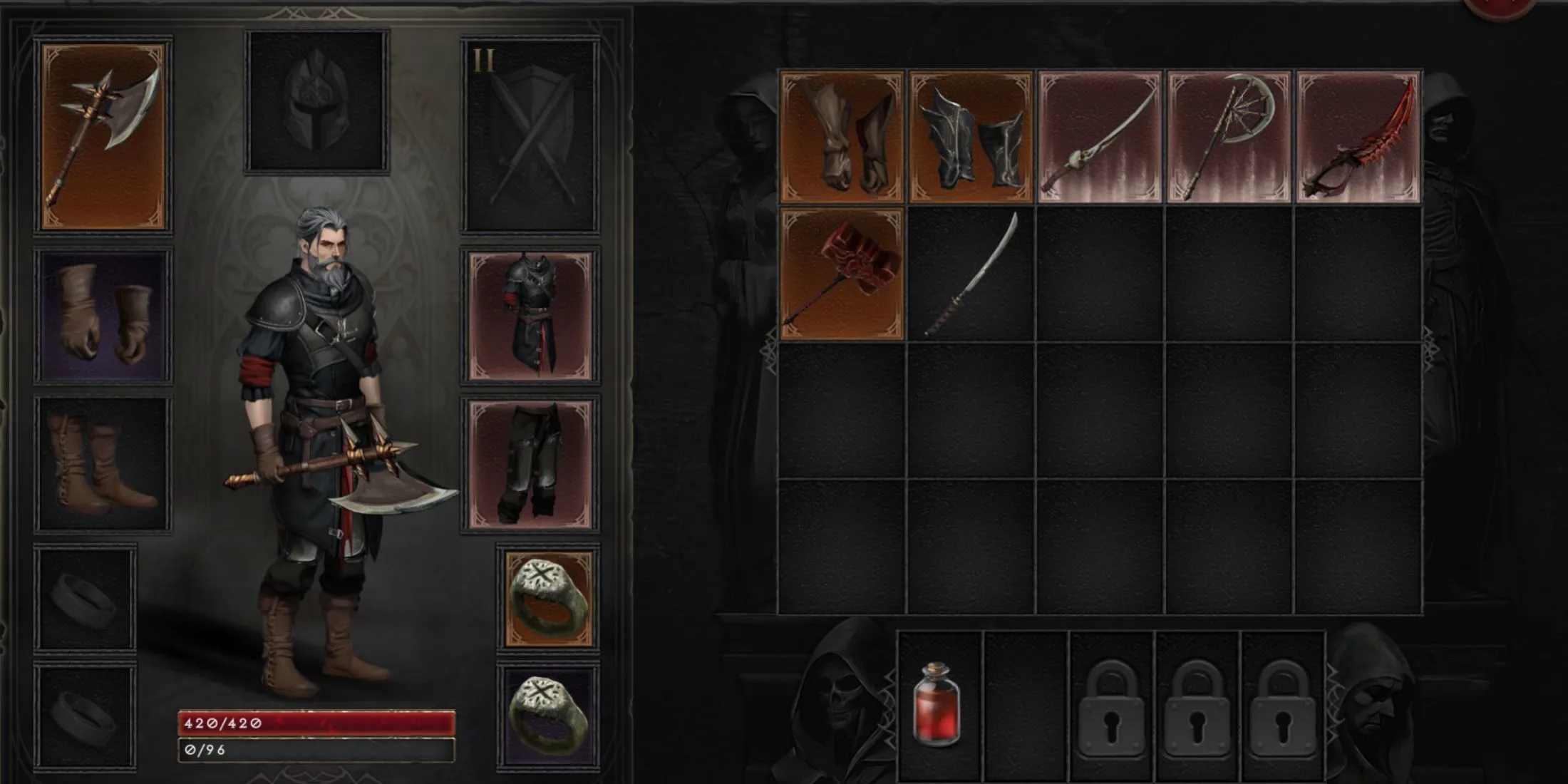 Hình ảnh chiến binh đang khám phá thế giới rộng lớn của Vampire’s Fall 2