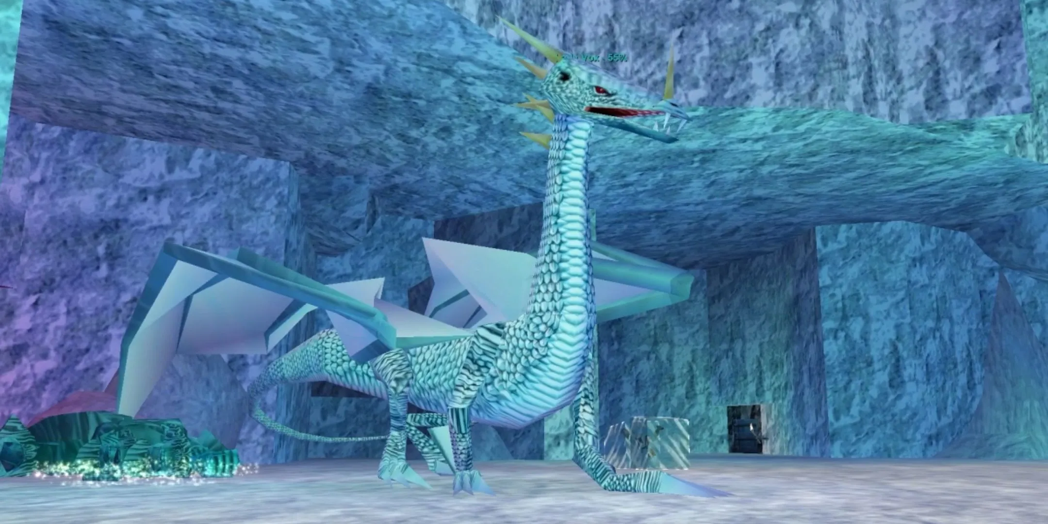 Hình ảnh nhân vật Lady Vox trong hang ổ Permafrost Keep từ game EverQuest, một trong những MMORPG tiên phong.