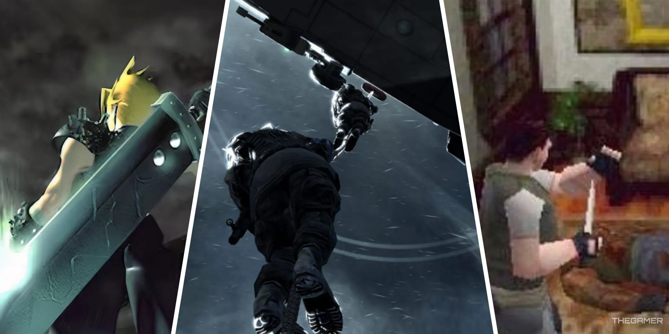 Hình ảnh nổi bật với các ảnh chụp màn hình của Final Fantasy 7, Call of Duty 4 và Resident Evil.