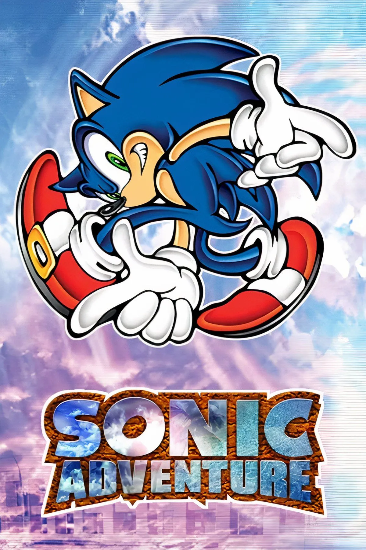 Hình ảnh Sonic Adventure tái hiện dàn nhân vật kinh điển trong môi trường 3D.