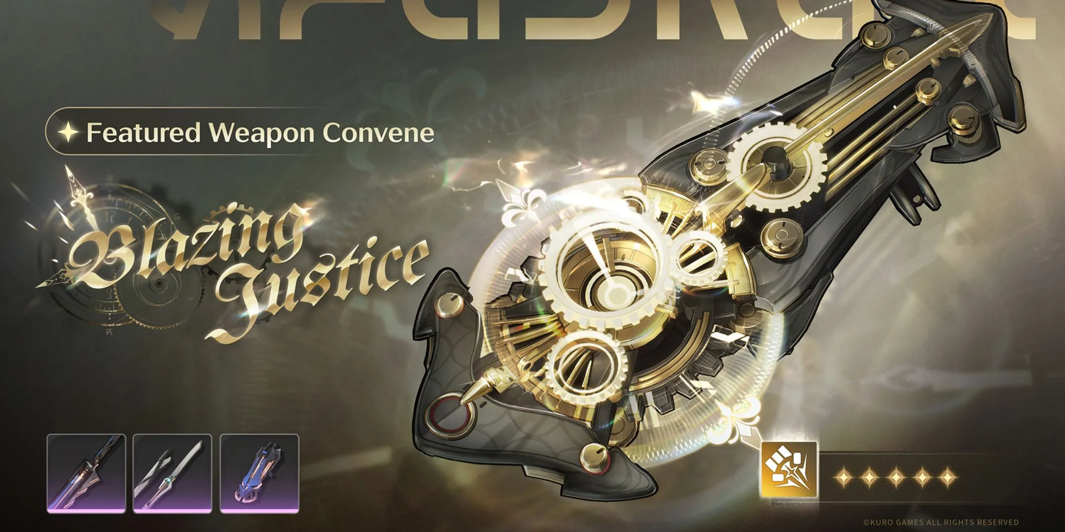 Hình ảnh vũ khí Blazing Justice - vũ khí độc quyền của Zani trong Wuthering Waves