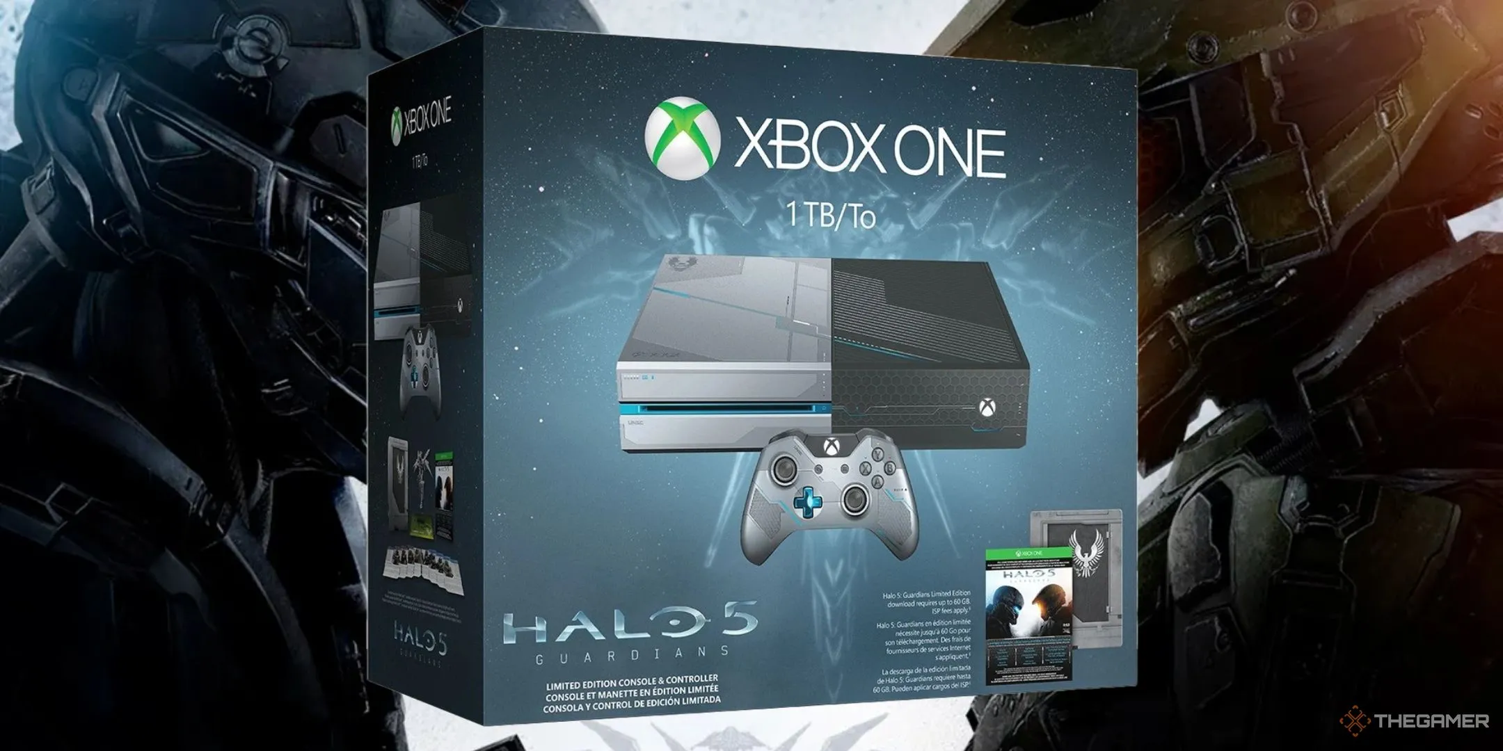 Hộp đựng máy Xbox One phiên bản Halo 5: Guardians Limited Edition với thiết kế chủ đề game