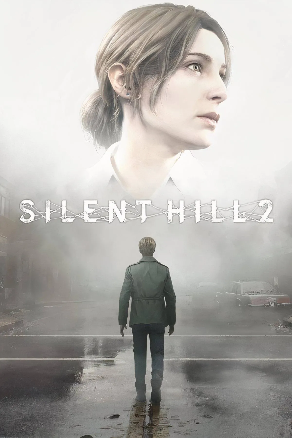 James Sunderland và Maria trong Silent Hill 2 Remake với một con quái vật sau lưng