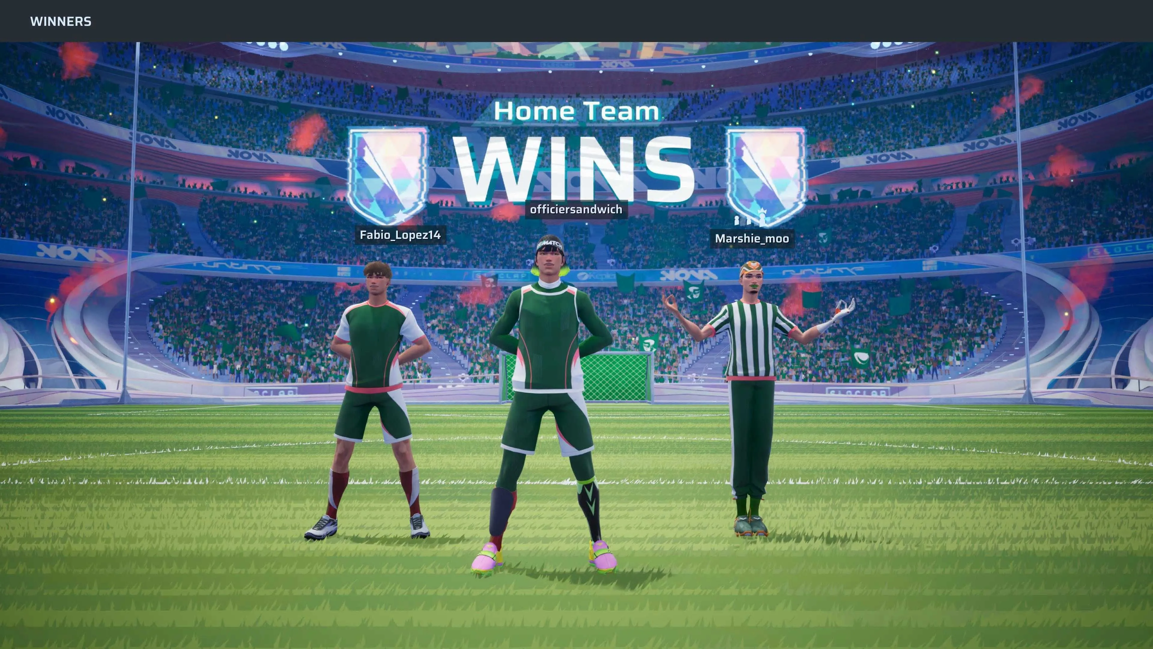 Khoảnh khắc ăn mừng chiến thắng hoặc ghi bàn trong trận đấu Rematch