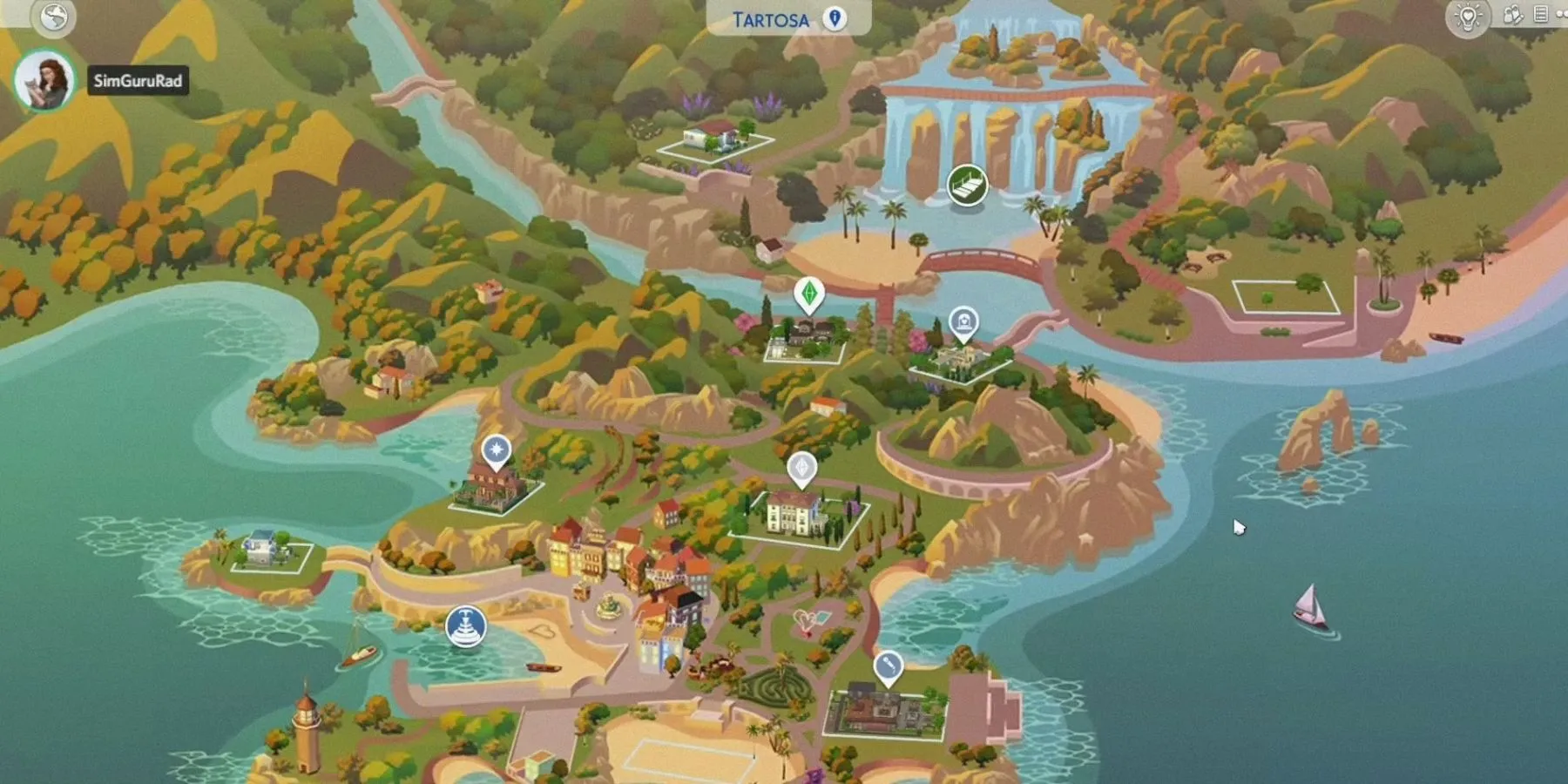 Khung cảnh lãng mạn của thế giới Tartosa lý tưởng cho đám cưới Sims 4
