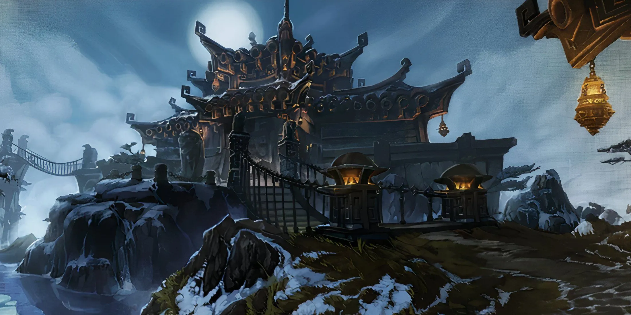 Màn hình tải game Tu Viện Shado-Pan, một thử thách cuối game trong WoW MoP