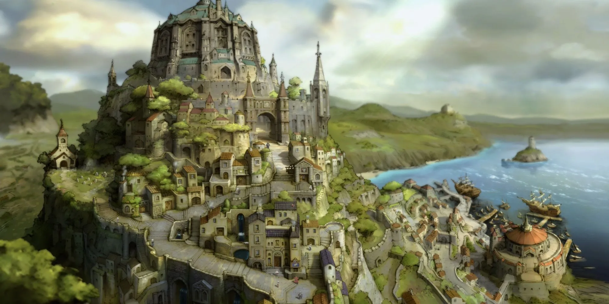 Môi trường game tuyệt đẹp trong Bravely Default Flying Fairy HD Remaster trên Switch 2