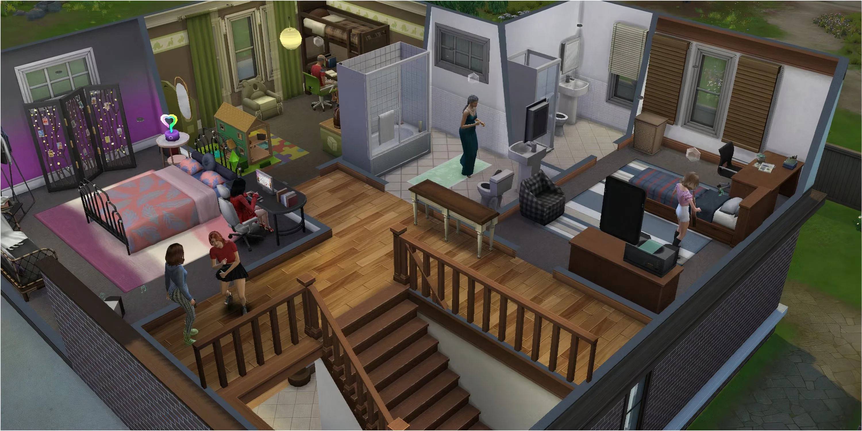 Ngôi nhà BridgeCreek Drive của gia đình Price tại Copperdale, khu dân cư lý tưởng cho tuổi học trò trong The Sims 4.