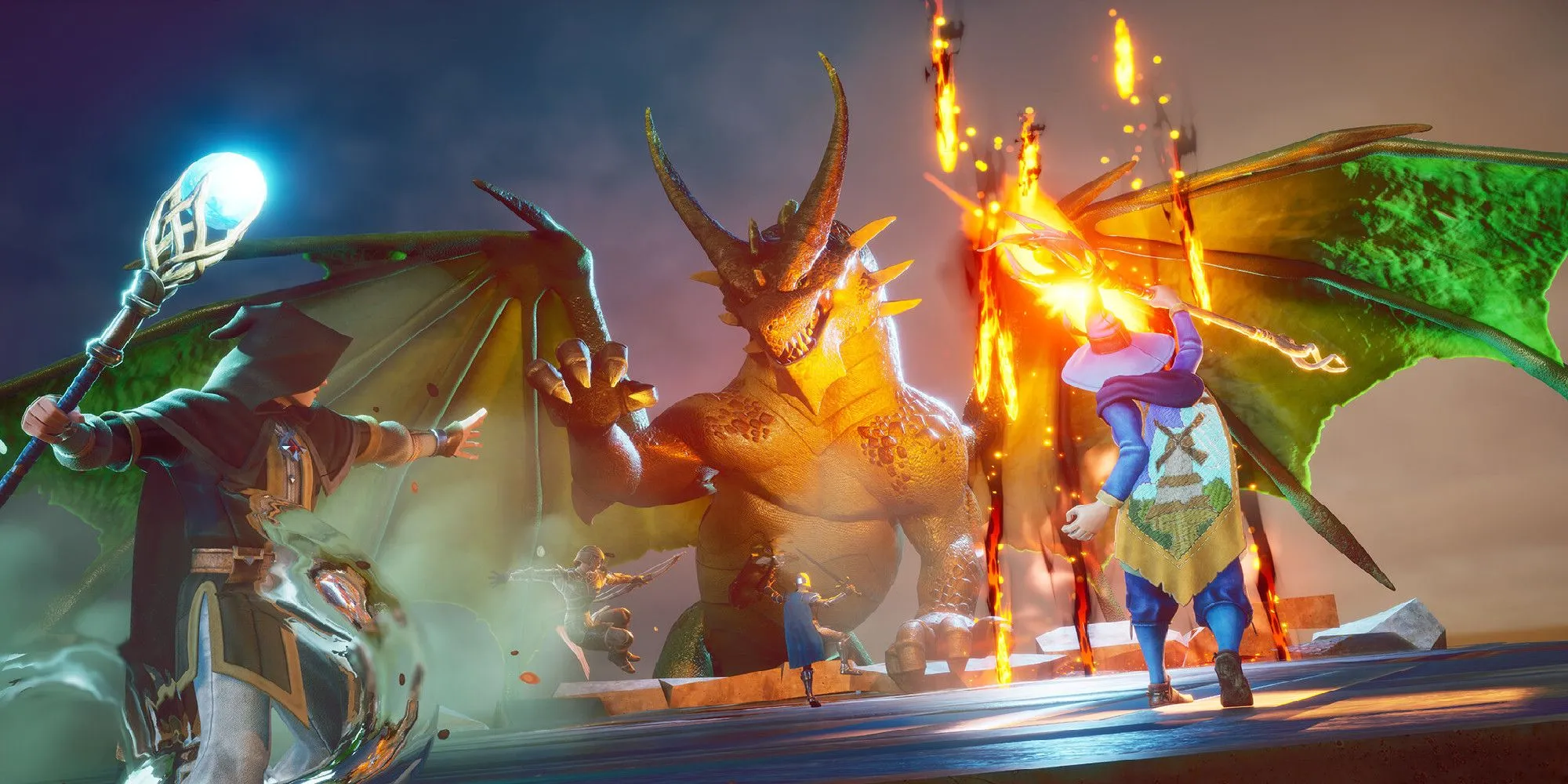 Người chơi Runescape Dragonwilds chiến đấu với một con rồng