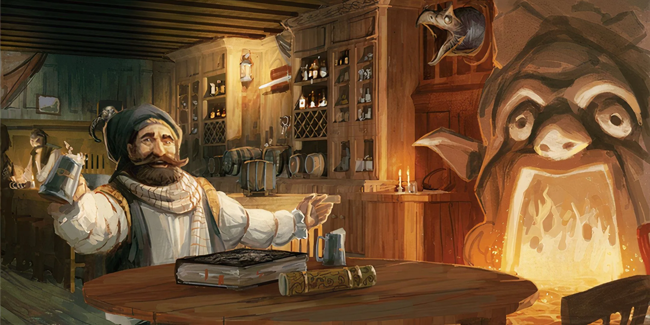 Nhà thám hiểm Volo trong một quán trọ ở Waterdeep, D&amp;D