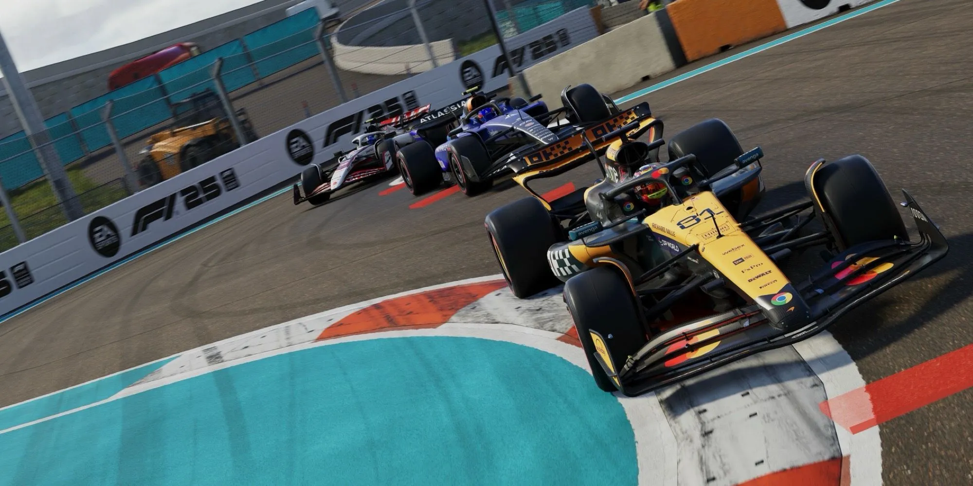 Oscar Piastri dẫn đầu GP Miami trong F1 25 với xe McLaren