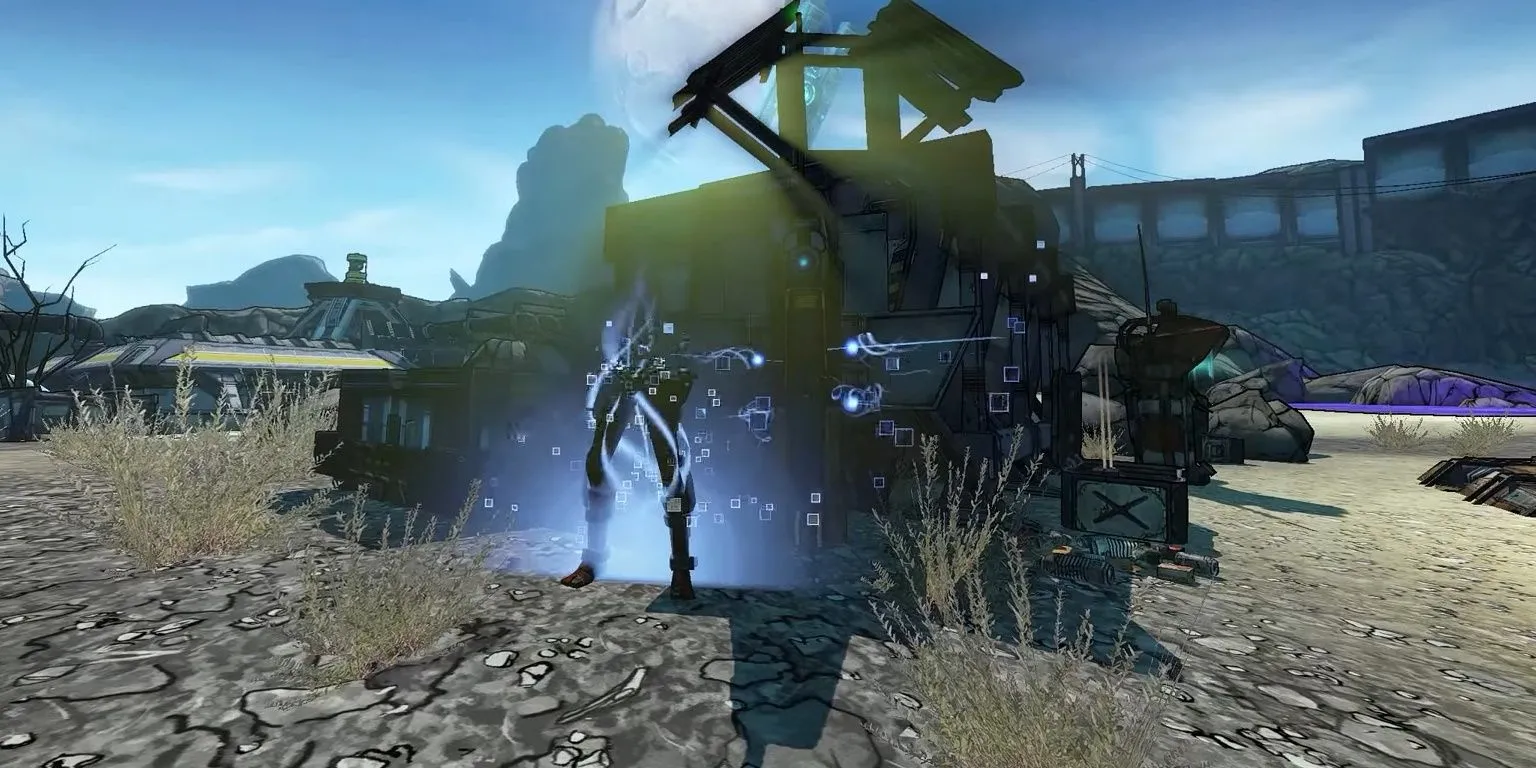 Reviving at the New-U station in Borderlands 2
