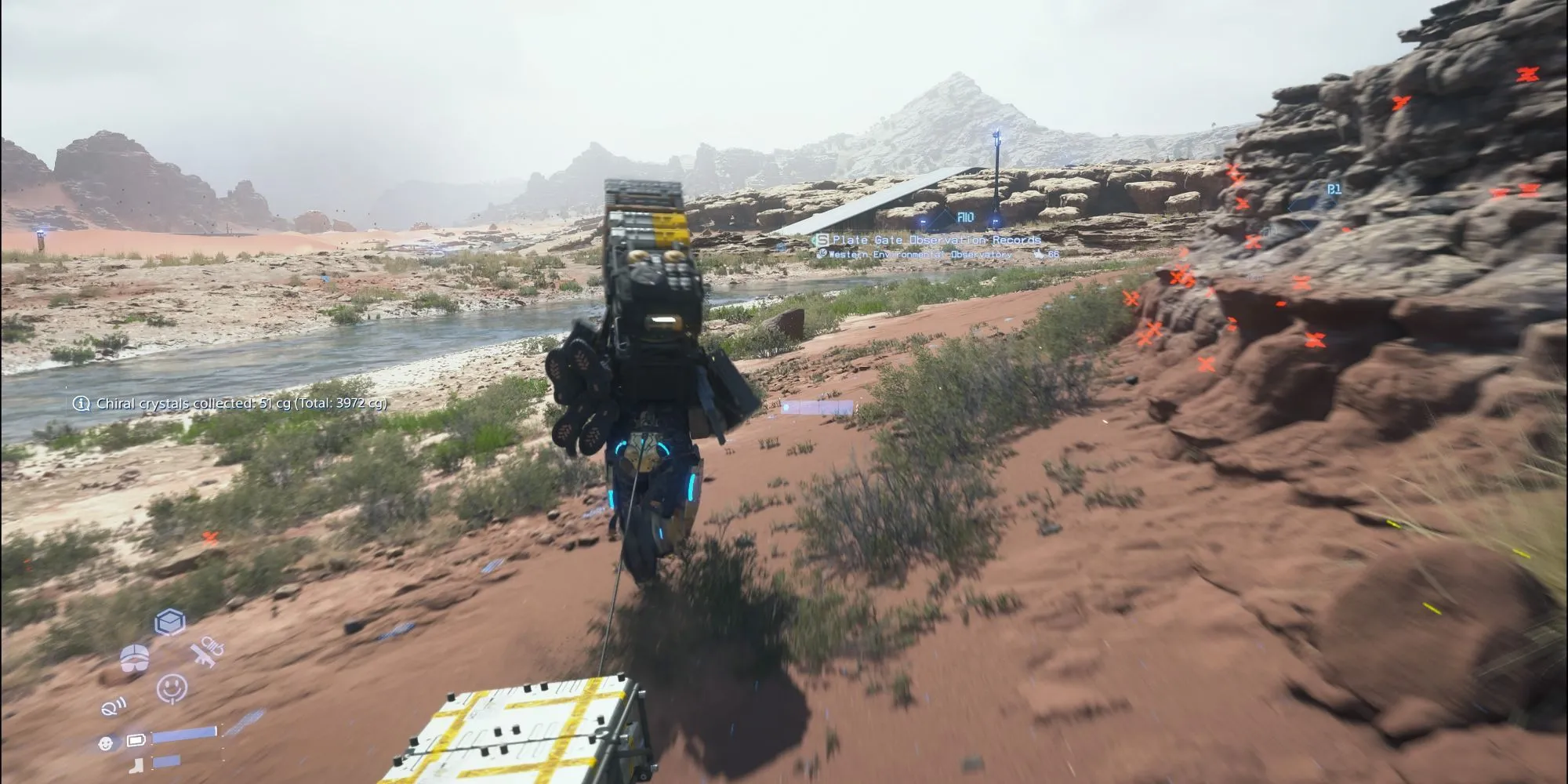 sam bridges băng qua vùng đất rộng lớn trong death stranding 2