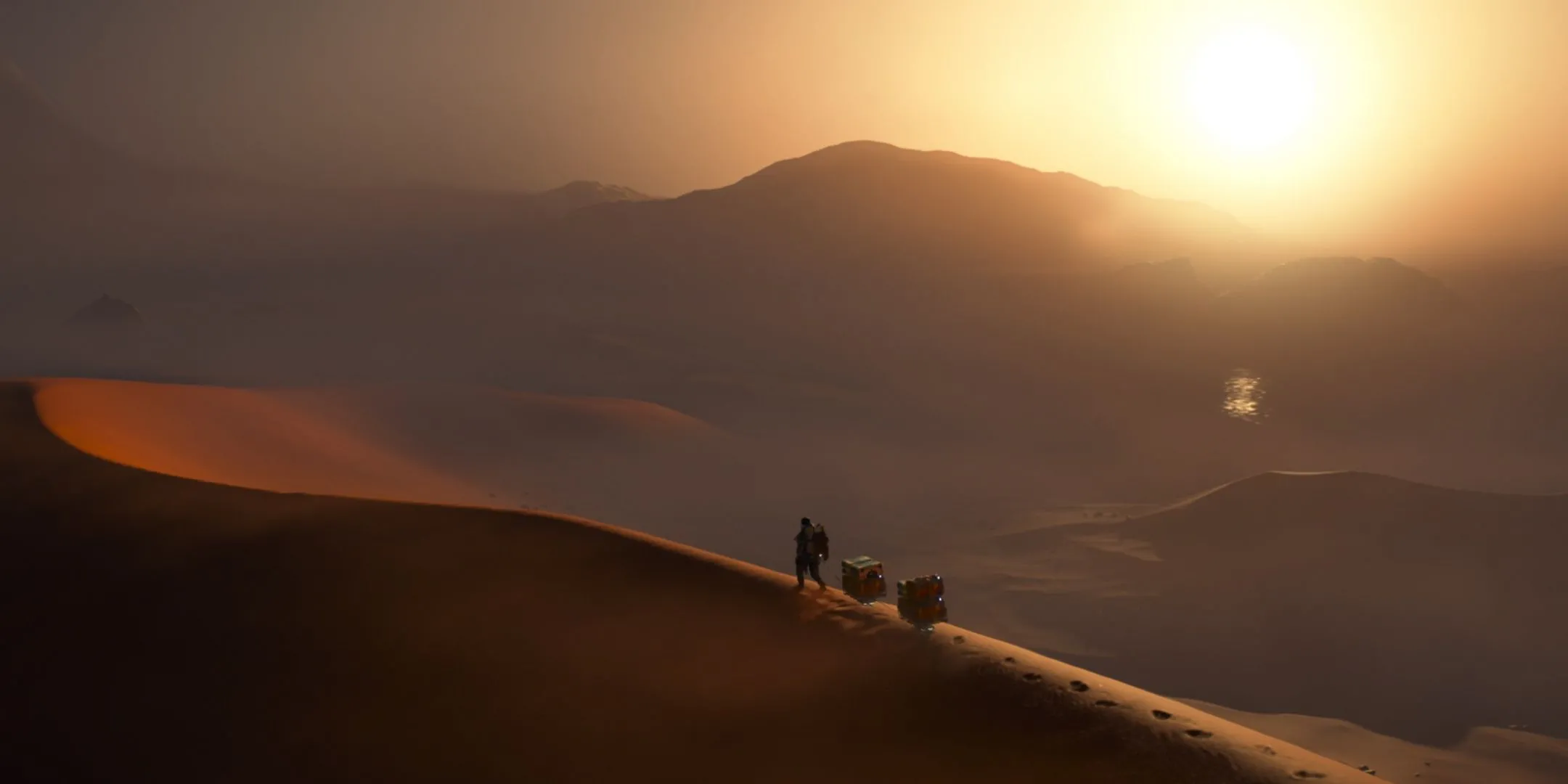 Sam đi qua vùng Outback của Úc để thực hiện chuyến giao hàng trong Death Stranding 2