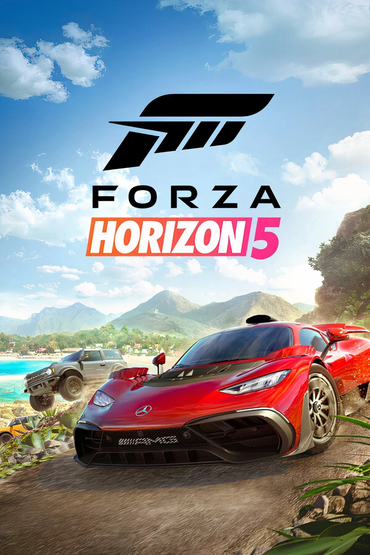 Siêu xe thể thao chạy trên đường cao tốc giữa cảnh quan Mexico rực rỡ trong Forza Horizon 5
