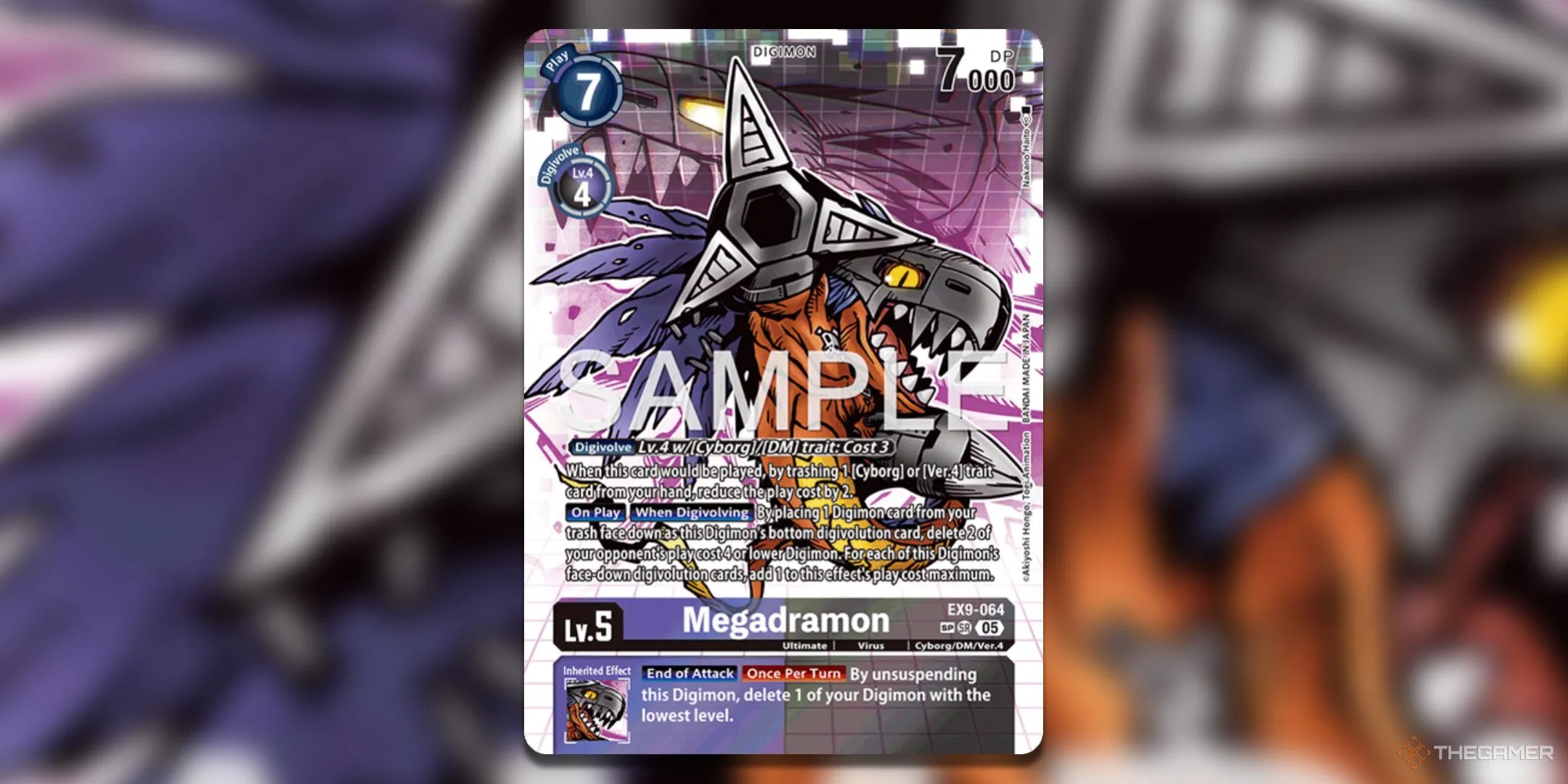 Thẻ bài Megadramon phiên bản Special Art (SP) cực mạnh trong meta từ bộ Digimon Card Game EX9 Versus Monsters