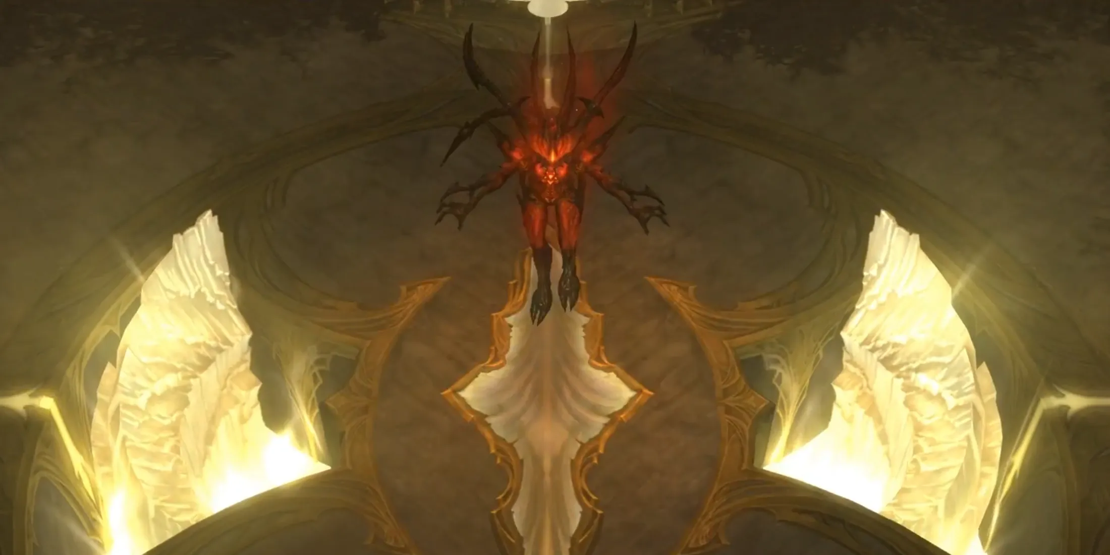 Trùm cuối Diablo trong tựa game Diablo 3 với thiết kế dữ tợn và sàn đấu biến đổi